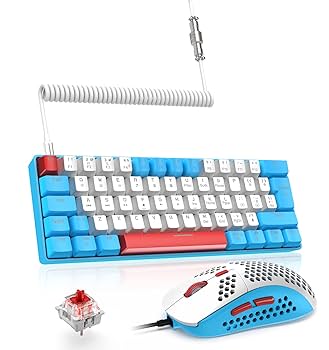 60％メカニカルキーボード 赤軸 RGBバックライト BLUETOOTH3.0 Amazon | E-YOOSOゲーミングキーボード ワイヤレス 60